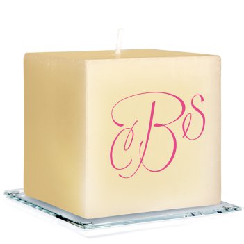 Monterrey Monogram Personalized Candle - Printed Raised Ink