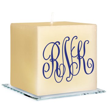 Classic Monogram Personalized Candle - Engraved
