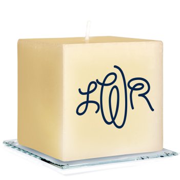 Henley Traditional Personalized Candle - Printed Raised Ink