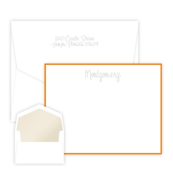 Sally Script Card - Embossed