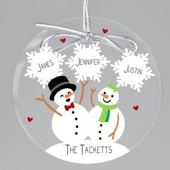 Snow In Love Keepsake Printed Ornament 
