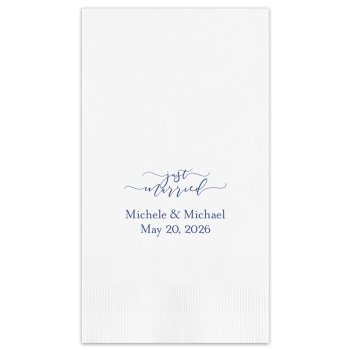 Just Married Guest Towel - Printed