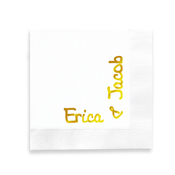 Blissful Napkin - Foil-Pressed