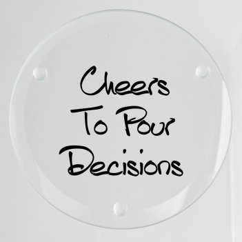 Desmond Glass Coaster - Printed Raised Ink